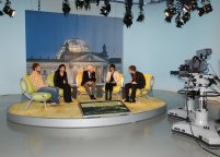 Interview mit Paul Niedermann im Fernsehstudio des Deutschen Bundestages