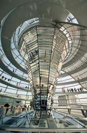 Blick in die Kuppel des Reichstagsgebäudes