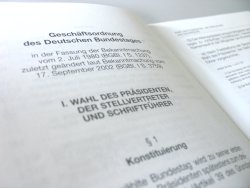Geschäftsordnung - Konstituierung des Bundestages