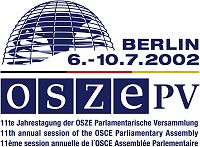 OSZE PV - Logo (mittel) zur 11. Jahrestagung vom 6. bis 10. Juli 2002 in Berlin