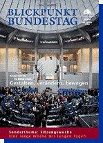 Die Zeitschrift "Blickpunkt Bundestag"