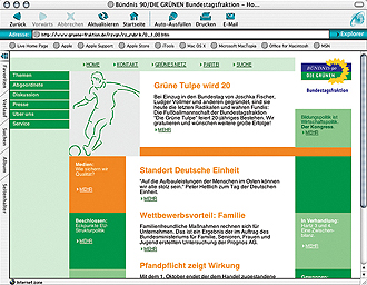 Internetauftritt der Fraktion Bündnis 90/Die Grünen