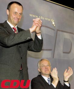 Friedrich Merz, Fraktionsvorsitzender der CDU/CSU im Bundestag, bedankt sich für die Wahl auf den Listenplatz eins der CDU in Nordrhein-Westfalen.