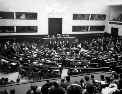 Foto: Foto: Europarat in Strassburg, Sitzungssaal, 1963