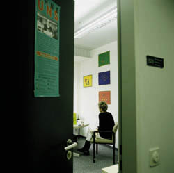 Blick ins Büro von Elke Breitenbach.