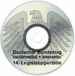 Die CD-ROM "Deutscher Bundestag multimedial + interaktiv".