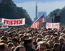 Demonstration in Berlin nach den Anschlägen.