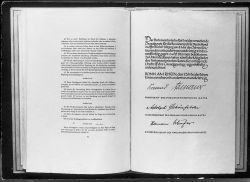 Unterschriften unter das Original des Grundgesetzes der Bundesrepublik Deutschland vom 23. Mai 1949