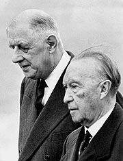 Bild: Weg der Aussöhnung: Charles de Gaulle und Konrad Adenau