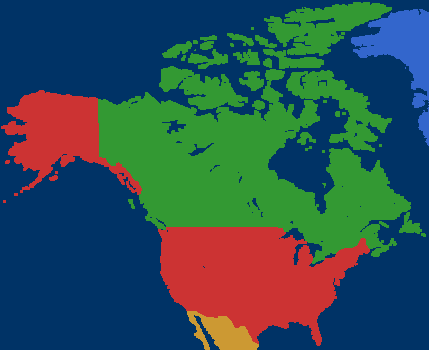 Map of North America