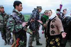 Soldatenmütter beim Protest gegen den Krieg in Tschetschenien