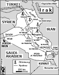 Karte des Irak