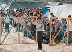 Flüchtlinge aus dem Kosovo.