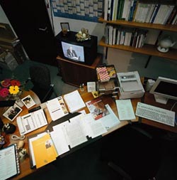 Schreibtisch der Abgeordneten Marita Sehn