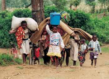 Kinder im Grenzgebiet zwischen Zaire und Ruanda.