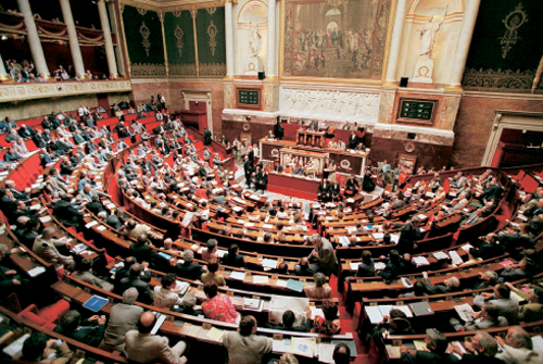 Die französische Nationalversammlung.