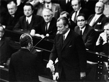 1972: Brandt und Barzel nach dem gescheiterten Misstrauensvotum