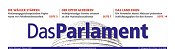 Banner mit der neuen Zeitschrift Das Parlament.