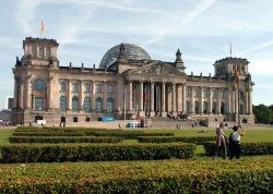 Blick auf das Reichstagsgebäude