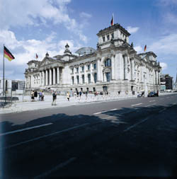 Das Reichstagsgebäude in Berlin.