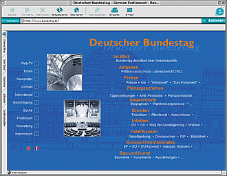 Screenshot: www.bundestag.de