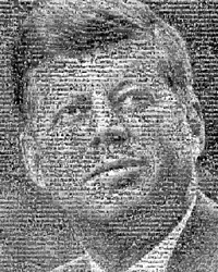 Plakat der Ausstellung "John F. Kennedy"