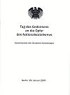 Broschürenumschlag: Gedenkschrift zum 27. Januar 2007