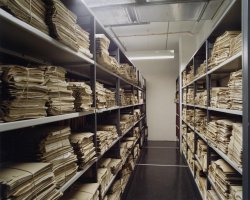 Shelves of documents