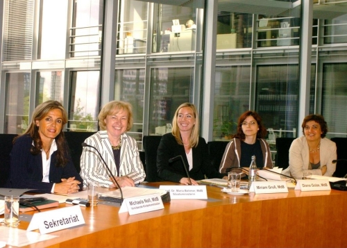 damalige Ausschussvorsitzende, Michaela Noll, Bundesbeauftragte für Migration, Flüchtlinge und Integration, Maria Böhmer, Miriam Gruß, Diana Golze, und Ekin Deligöz