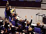 Abstimmung im Plenum des Deutschen Bundestages.