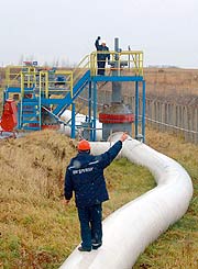 Schlüsselaufgabe „Energiepolitik”: russische Ölpipeline Druschba.