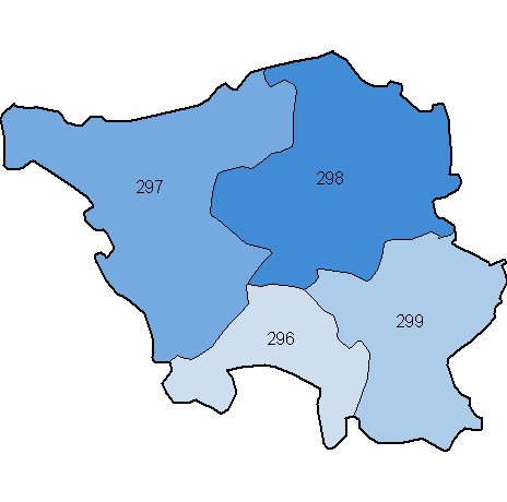 15. Wahlperiode: Wahlkreise in Saarland