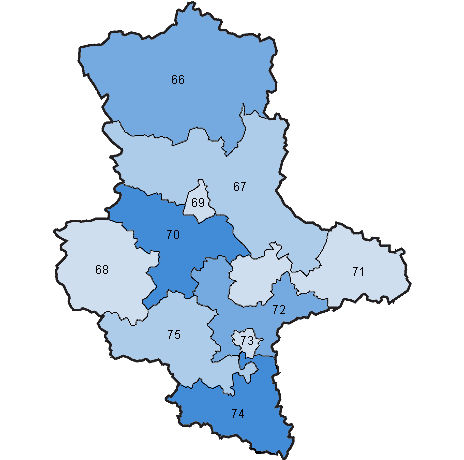 16. Wahlperiode: Wahlkreise in Sachsen-Anhalt