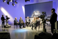 Fernsehaufzeichnung zur Sendung "Was macht eigentlich...?" im Fernsehstudio des Deutschen Bundestages