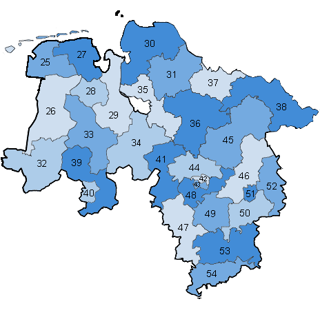 Wahlkreise in Niedersachsen