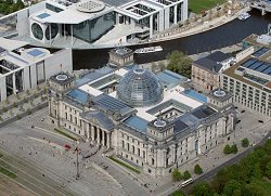 Reichstagsgebäude von oben