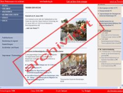 Screenschot einer archivierten Internetseite