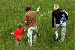 Familie mit zwei Kindern