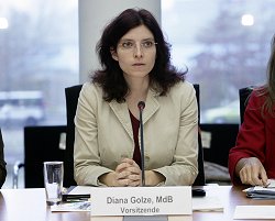 Diana Golze (DIE LINKE.), derzeitige Vorsitzende der Kinderkommission, Klick vergrößert Bild