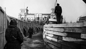 1961, Mauerbau in der Nähe des Reichstagsgebäudes