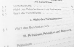 Geschäftsordnung - Wahl des Bundeskanzlers