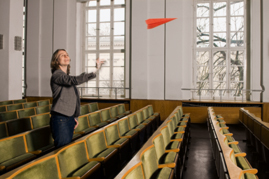 Bildung für alle: Nele Hirsch in einem Hörsaal der Berliner Humboldt-Universität