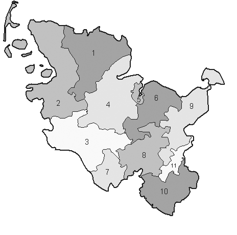Wahlkreise in Schleswig-Holstein