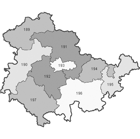 Wahlkreise in Thüringen