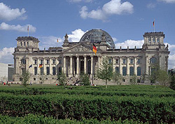 Reichstagsgebäude, Sitz des Deutschen Bundestages, Klick vergrößert Bild