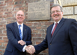 Bundestagspräsident Prof. Dr. Norbert Lammert und Bronisław Komorowski, Klick vergrößert Bild