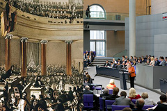 Plenum Paulskirche 1848 und Deutscher Bundestag