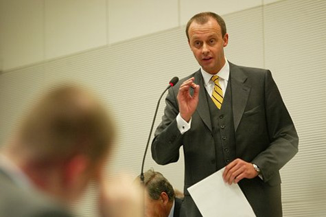 Friedrich Merz (CDU/CSU) in einer Fraktionssitzung