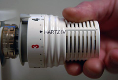 Thermostat eines Heizkörpers mit Einstellung Hartz IV