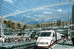 undatierte Computergrafik zum Bahnprojekt "Stuttgart 21"